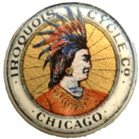 1890's 3/4" lapel stud for Iroquois Cycles in Chicago